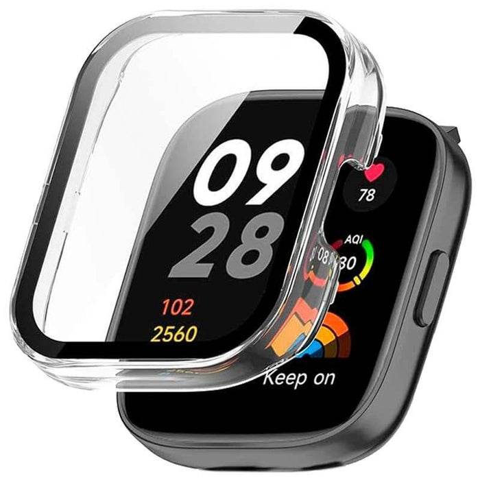 Funda Pc + Cristal Templado Xiaomi Redmi Watch 3 Transparente