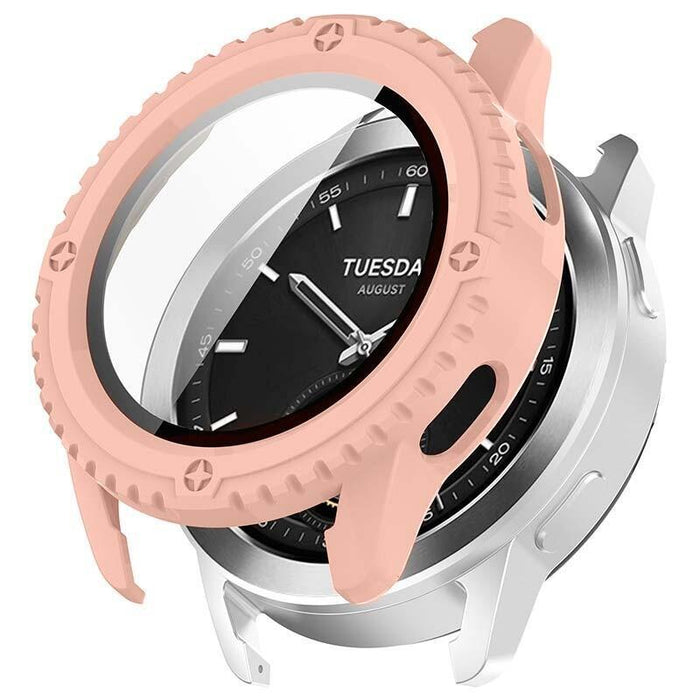Funda Pc + Cristal Templado Xiaomi Watch S3 Rosa