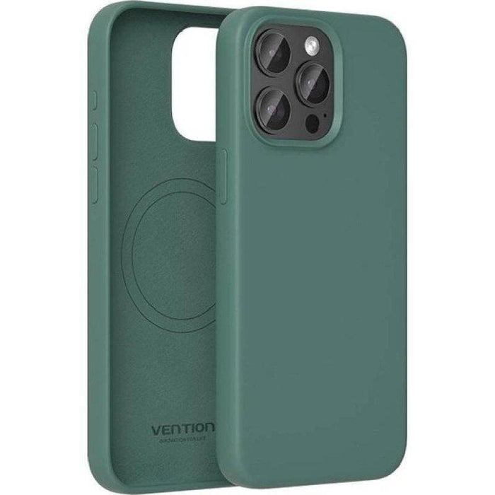 Funda Silicona Con Magsafe Vention Kufg0-10 Compatible Con Iphone 15 Verde Ciprés