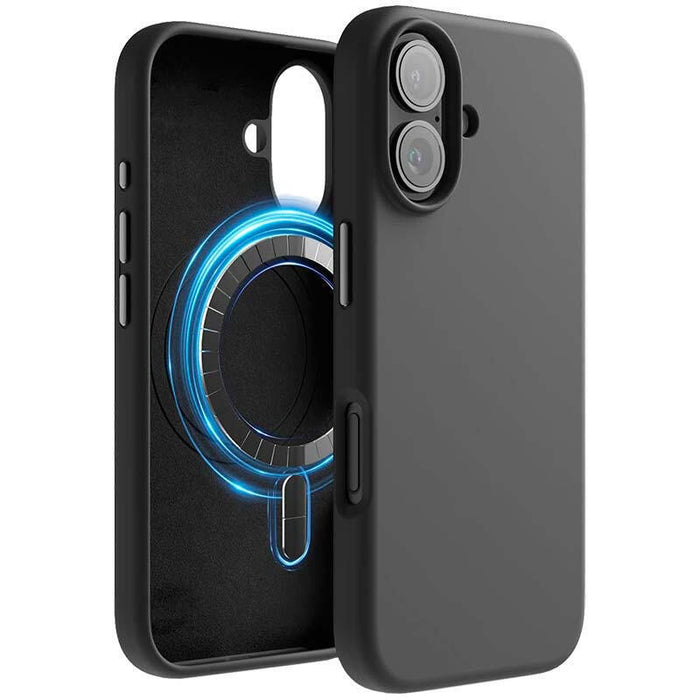 Funda Suave Compatible Con Magsafe Para Apple Iphone 16 6.1 Negro
