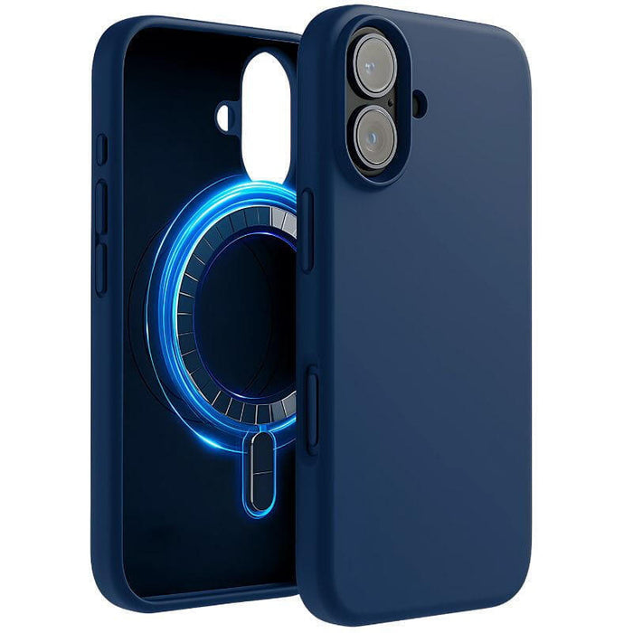 Funda Suave Magsafe Compatible Iphone 16 Pro Azul