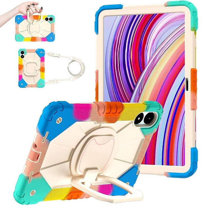 Funda Xiaomi Redmi Pad 2 Multicolor Con Soporte Giratorio Para Niños