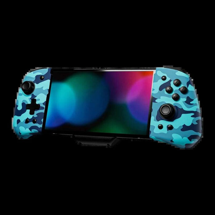 Funlab Luminpad Wireless Gripcon Camuflaje Azul Para Switch/Switch Oled Botones Programables Mando Inalámbrico