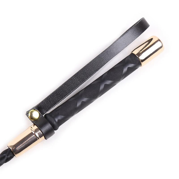 Fusta Clásica Negro Y Dorado 30 Cm