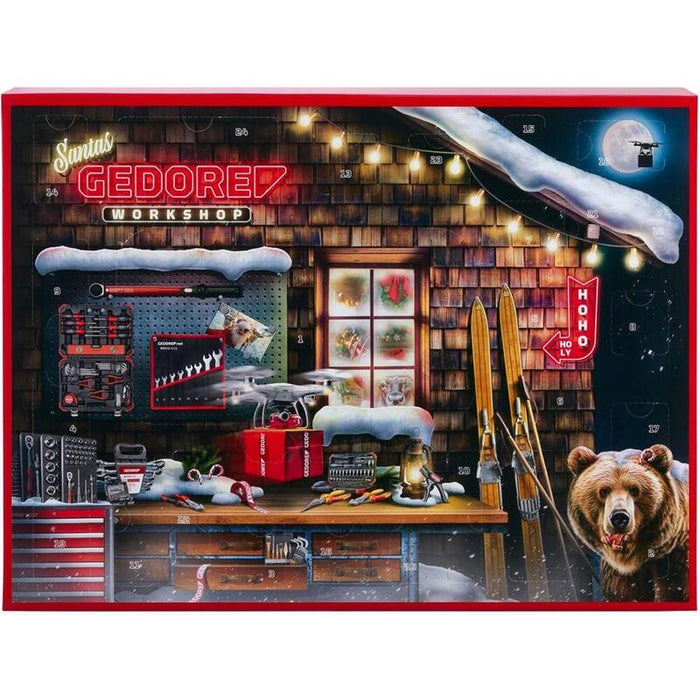 Gedore Rojo Calendario De Adviento 2025, Juego De Herramientas Negro/Rojo, 51 Piezas, 1/4" R33003151