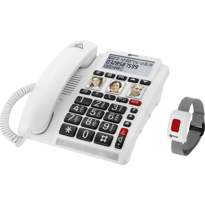 Geemarc Cl610 Schnurgehndenes Notruftelefon Mit Sos-Armband