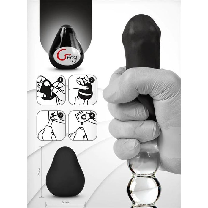 G-Vibe - Huevo Masturbador Texturado Reutilizable Negro