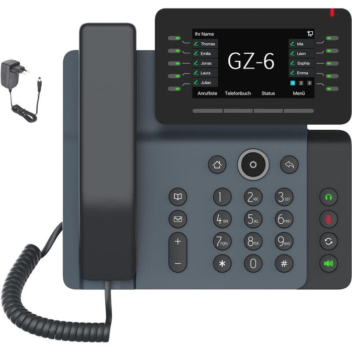 Gequdio Ip Telefon Gz-6 Con Netzteil - Con Wlan Und Bluetoot