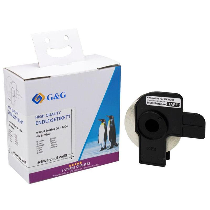 G&G 400er-Pack Etiketten Compatible Con Brother Dk-11204