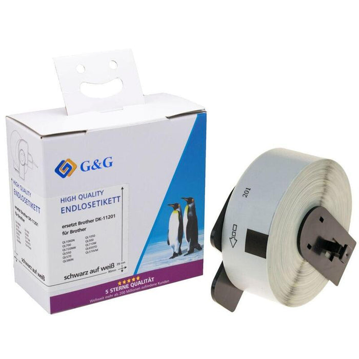 G&G Etiketten 400 Mück Compatible Con Brother Dk-11201