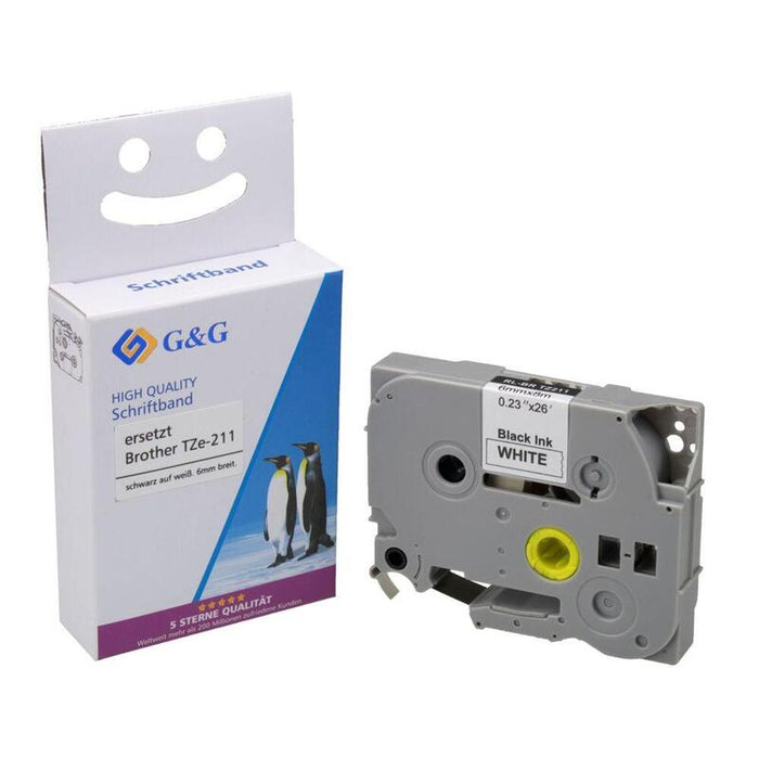 G&G Schriftband Compatible Con Brother Tze-211