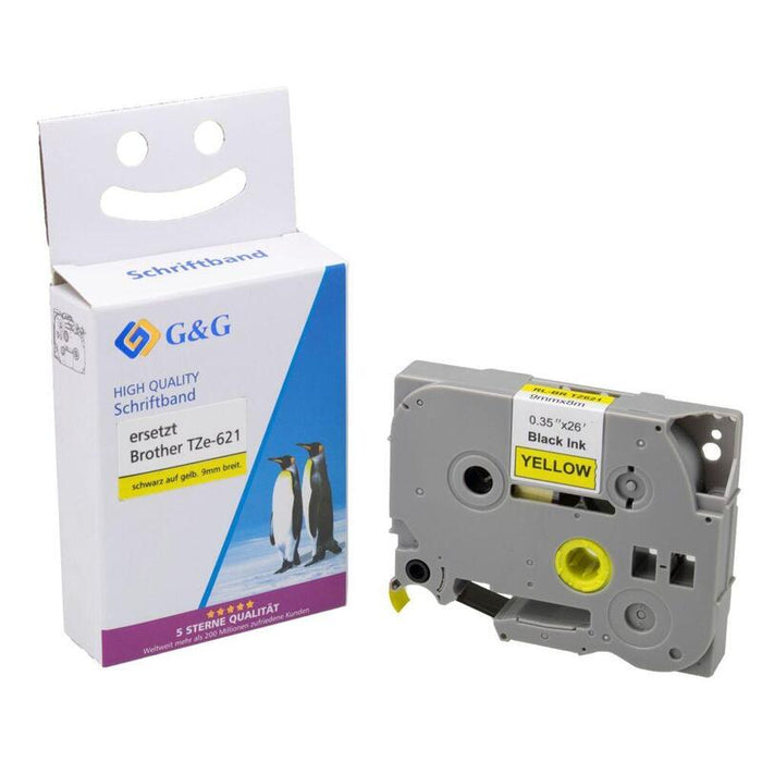 G&G Schriftband Compatible Con Brother Tze-621