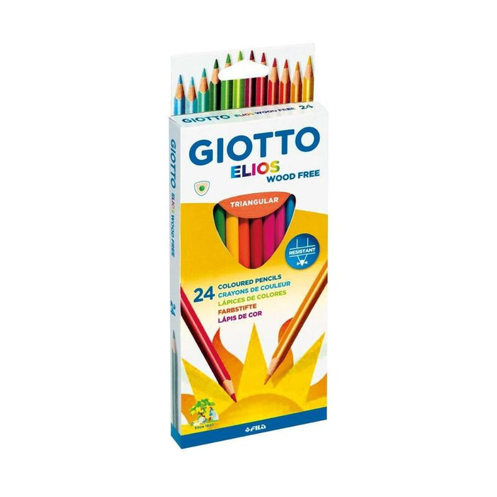 Giotto Lápices De Colores Elios Libre De Madera Estuche De 24