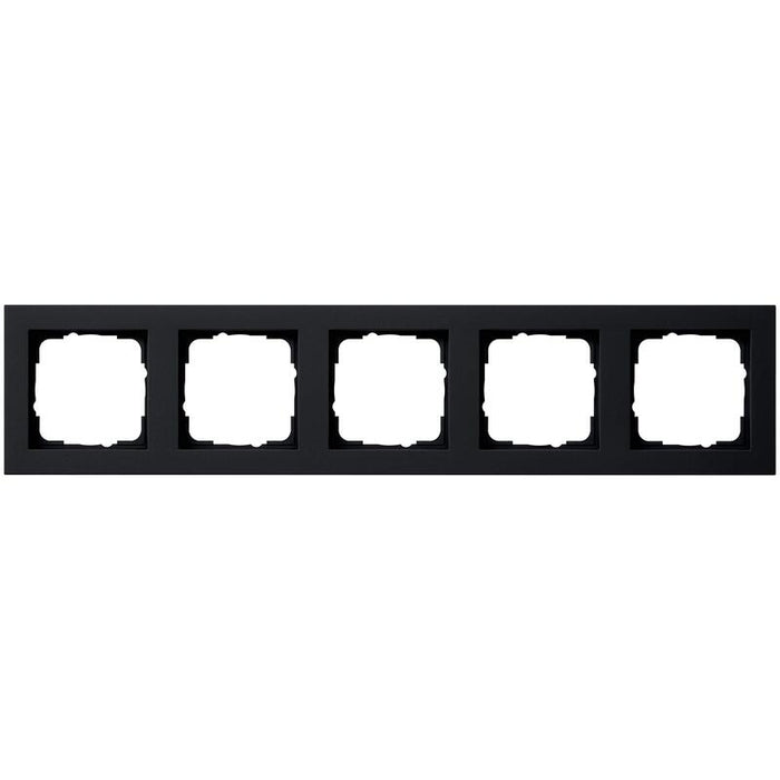Gira 021509 Abdeckrahmen 5f Gira E2 Schwarz M