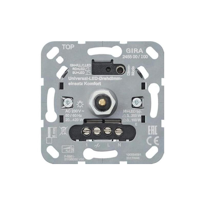 Gira 245500 Uni-Led-Drehdimmeins. Komfort Inserto
