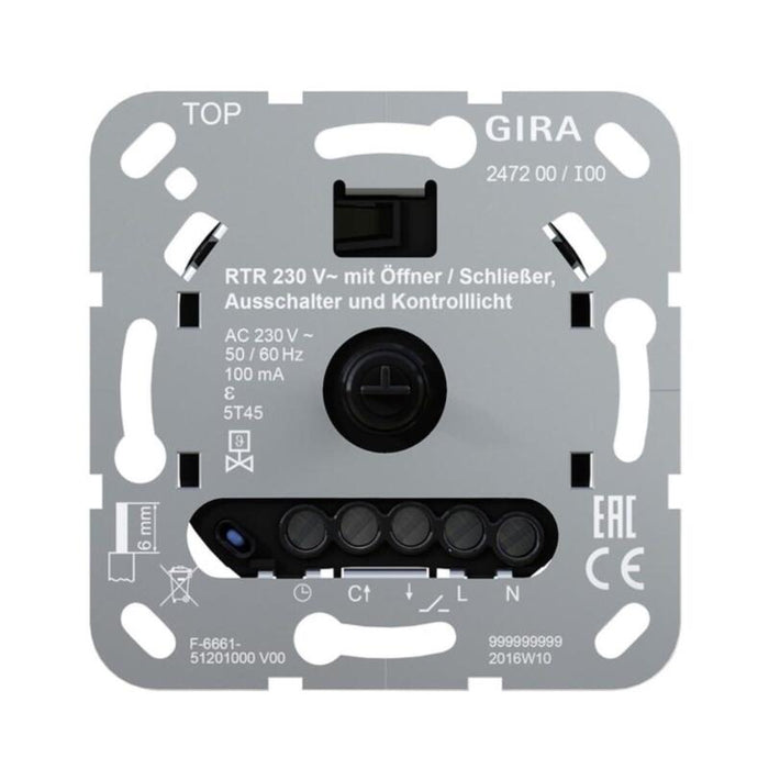 Gira 247200 Einsatz Raumtemperaturregler 230v 1ö 1s