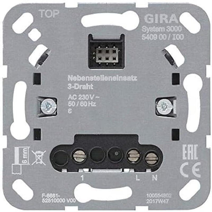 Gira 540900 S3000 Nebenst.Eins. 3-Draht Einsatz