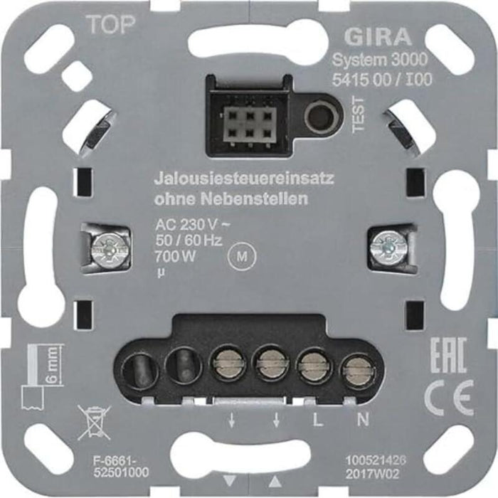Gira 541500 S3000 Jal.Steuereins. O.Nebenst.Eing. Einsatz