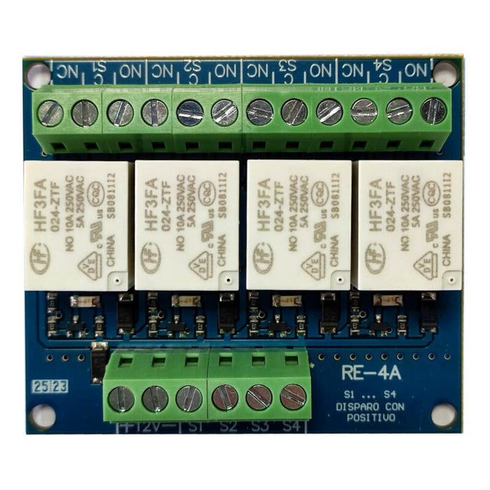 Gl-Seguridad Re-4a24 Modulo 4 Relés. Alimentación A 24v