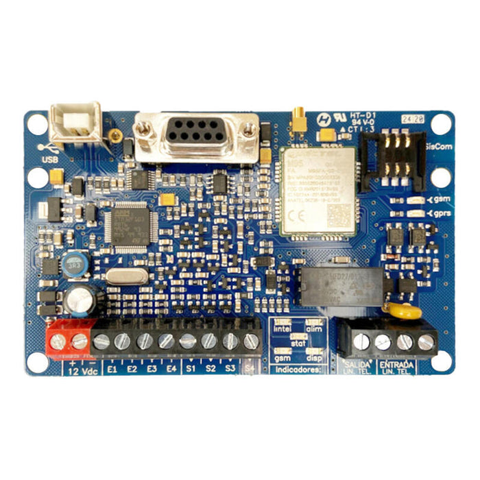 Gl-Seguridad Siscom-S/F-A/V Transmisor De Alarmas Universal Gsm-Gprs. Alimentación A 12v. Incluye Antena