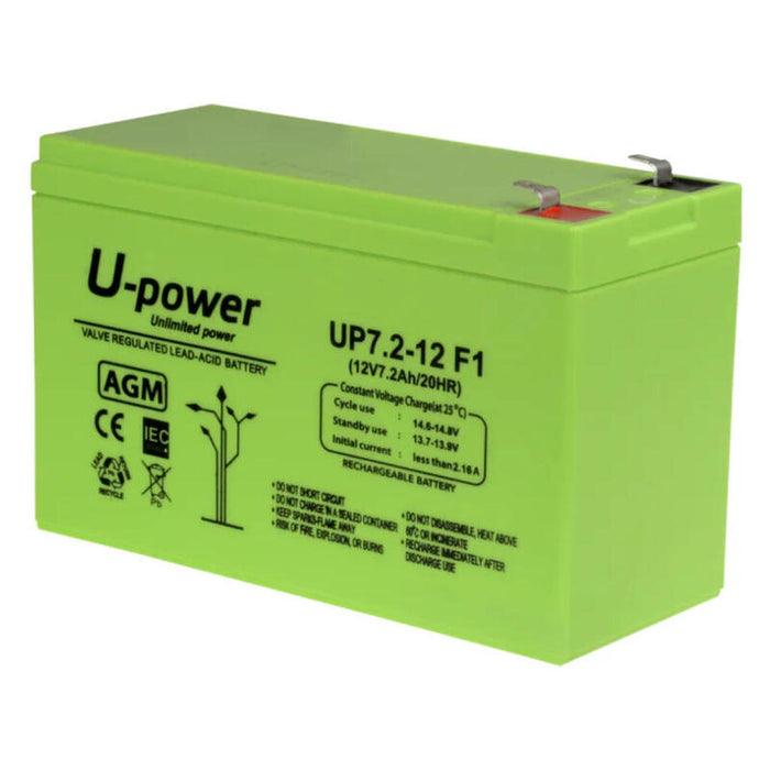 Global Bat-12v7.2ah Batería De Plomo Agm 12v-7.2ah