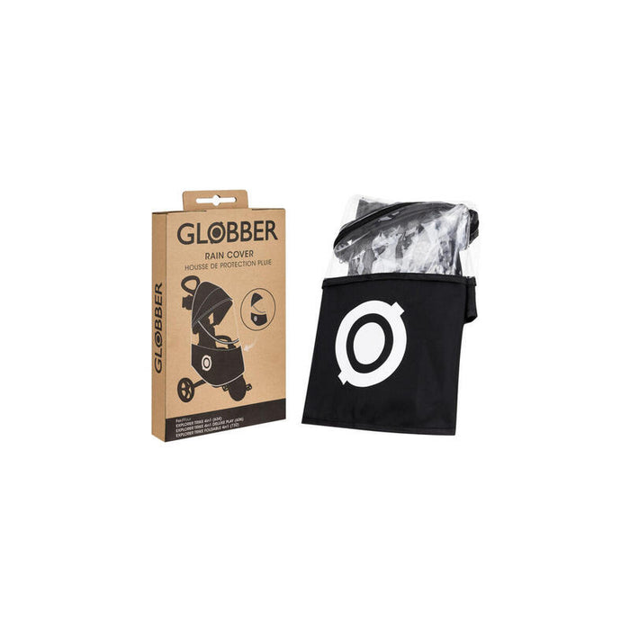 Globber Explorer Trike Funda Para Lluvia, Lona Negro/Transparente 536-004-2