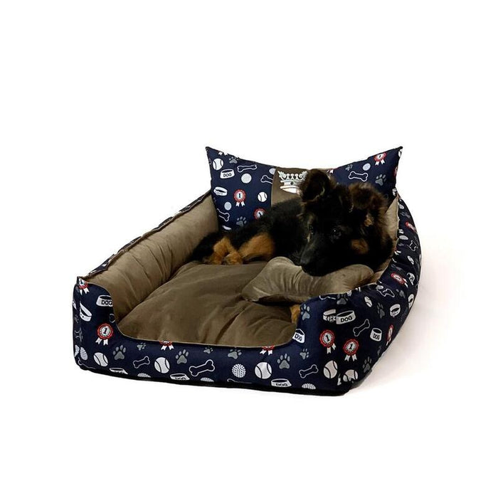 Go Gift Cama Para Perros Y Gatos Xl - Marrón - 100x80x18 Cm