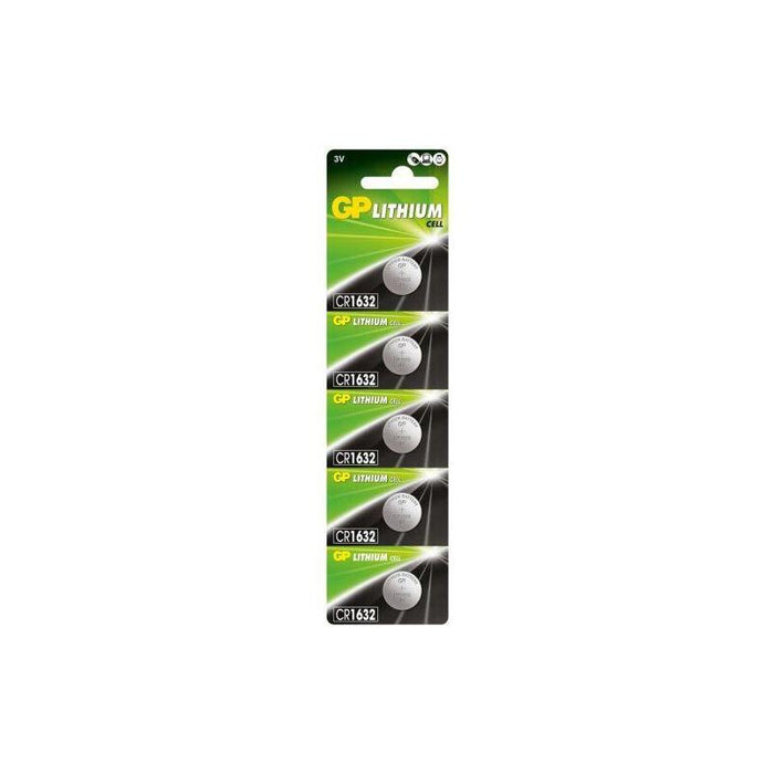 Gp Battery (Cr1632) Lithium Coin, Cr1632-7u5 (5 Batteries / Blister) 3v