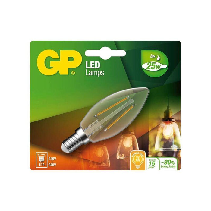 Gp Lighting Filament Candle E14 2w (25w)  250 Lm      Gp 078081