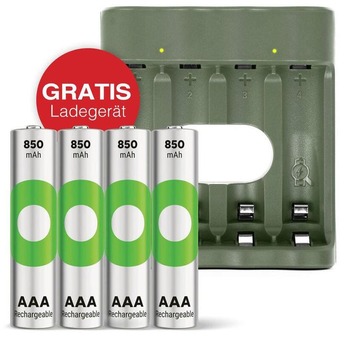 Gp Recyko 4-Port Usb Charger B441 Incl. 4xaaa 850mh Batteries