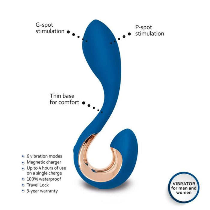 G-Vibe - Gpop 2 Vibrador Punto G Y P Azul Indigo