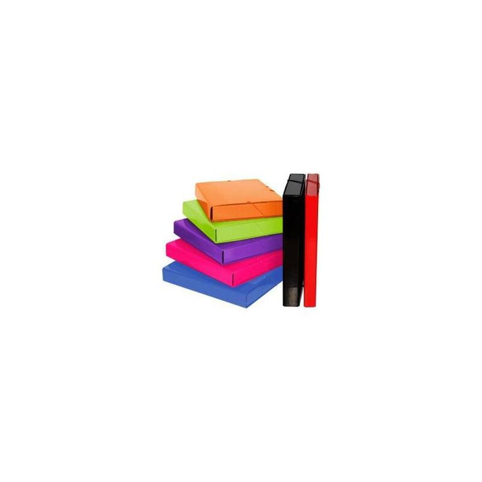 Grafoplás Cajas De Proyectos Ecoproject Multiline Con Gomas Y Lomo De 3cm Fucsia
