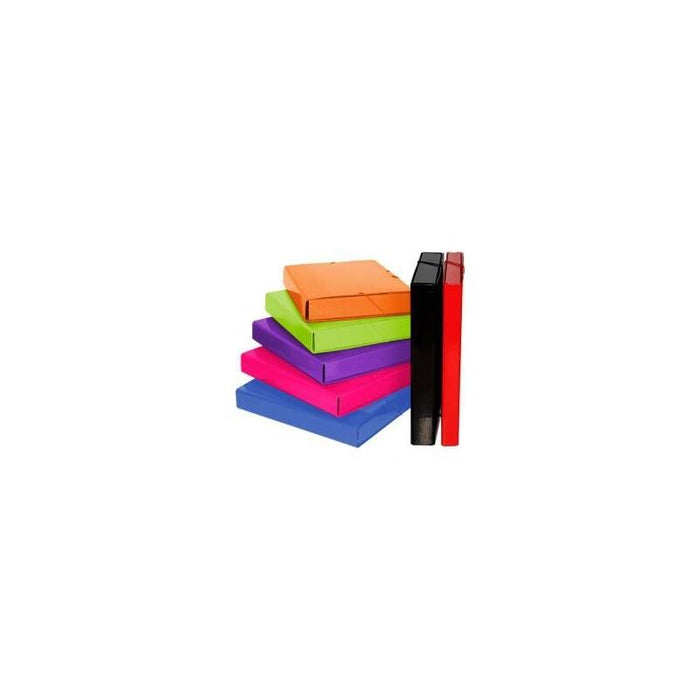 Grafoplás Cajas De Proyectos Ecoproject Multiline Con Gomas Y Lomo De 3cm Lila