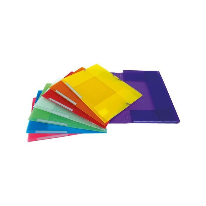 Grafoplás Carpeta Colorgraf 3 Solapas Pp Translúcido Gomas Folio Natural