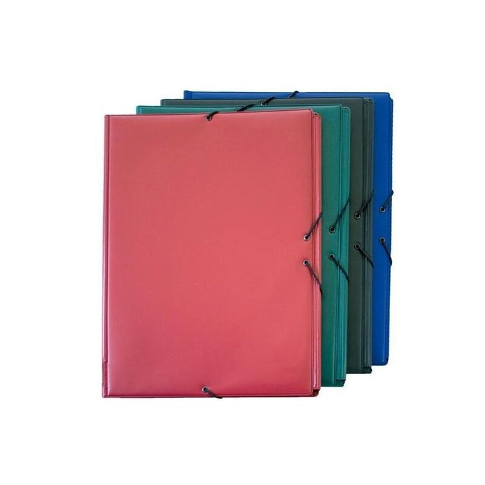 Grafoplás Carpeta Escolar  Con Gomas 3 Solapas 1/4 Forradas Pvc Granate