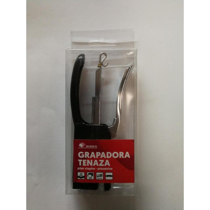 Grapadora Metálica De Tenaza Usa Grapas 26 Y 24/6 Mm Negro