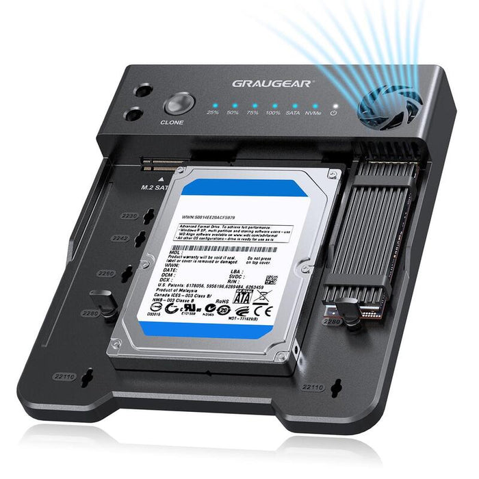 Graugear Klonstation Para M.2 Nvme/Sata Ssdds & 2,5"/3,5" Hdd