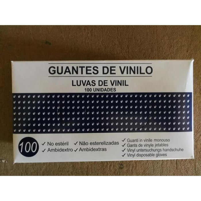 Guantes De Vinilo Sin Polvo P/100-L