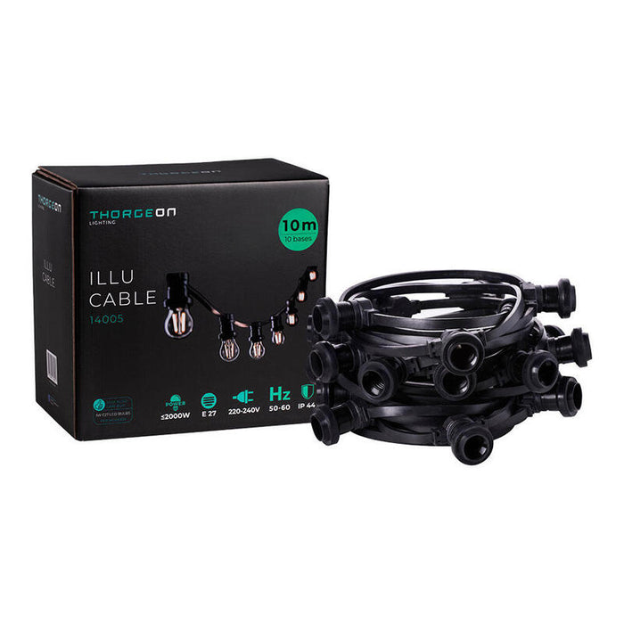 Guirnalda 10 Portalámparas 2000 W 50-60 Hz 220-240 V E27 Ip44 10 M
