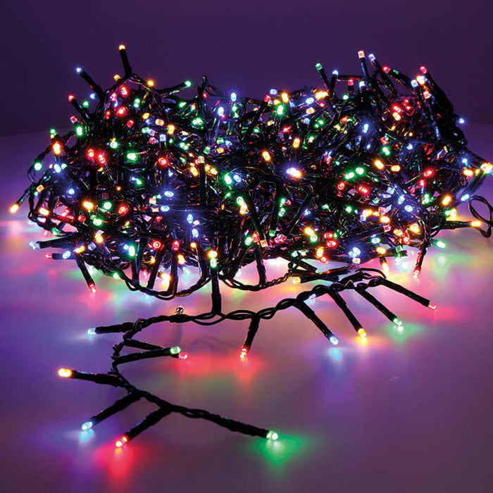 Guirnalda Led Compact Parpadeante. Blanco Calido - Multicolor 750 Leds 21m