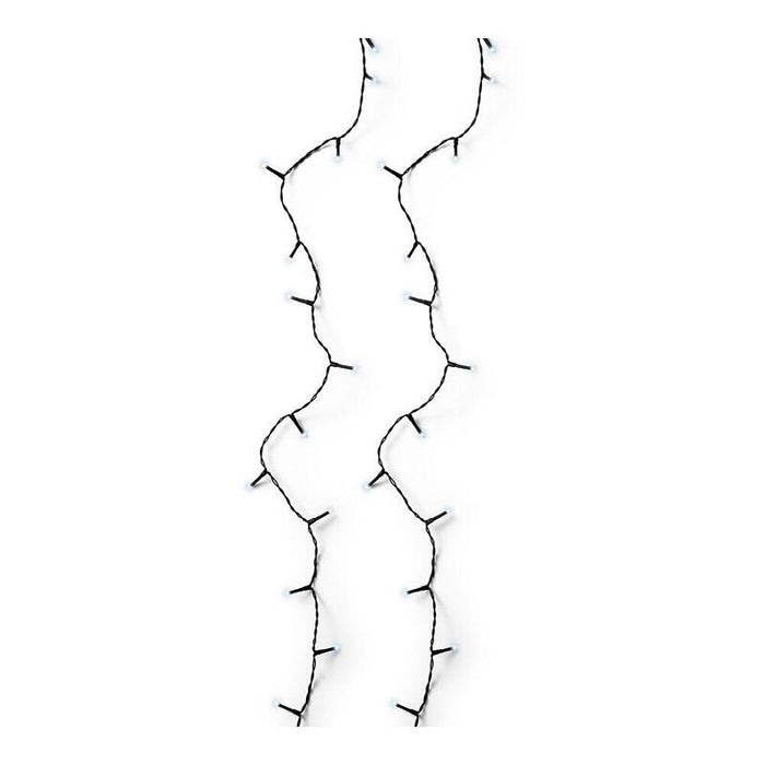 Guirnalda Multifunción, Uso Exterior, Basic, Blanco Frío, Cable Negro, 240 Leds, 18 M