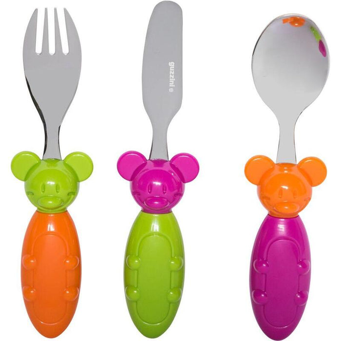 Guzzini Tip Top Tap Mini 3 Pcs. Cutlery Set W. Case Asstd.Color