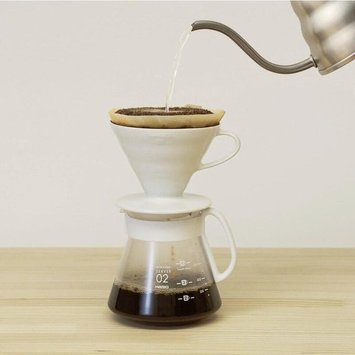 Hario V60 Dripper Porcelana & Range Server Set Xvdd-3012w