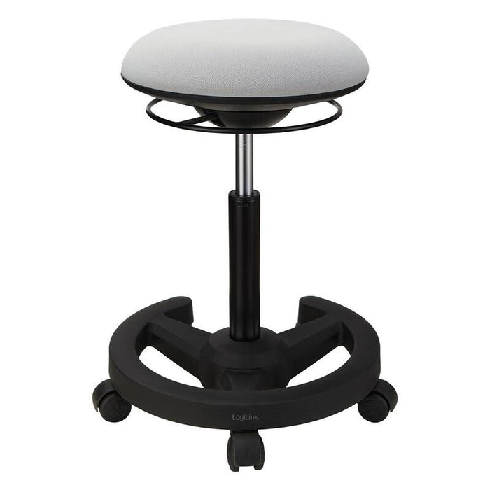 Height Adjustable Mobile Wobble Stool, Gris