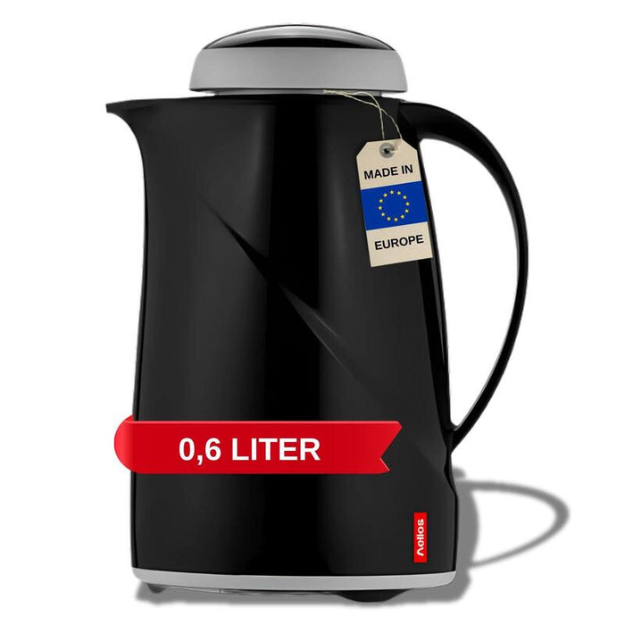 Helios Jarra Térmica Wave 0,6 L, Negro