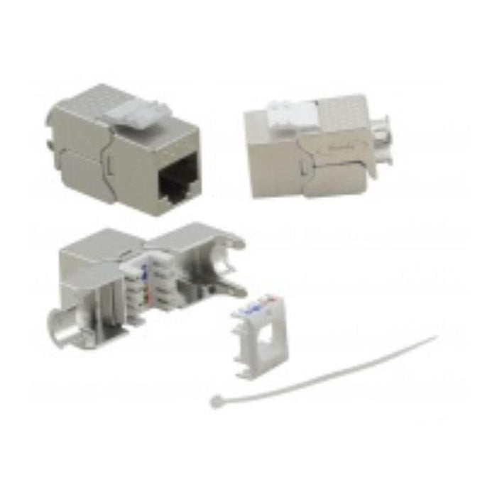 Helos Cat.6a Keystone Modulo22-26 Awg 15,5 Mm Breit Ghmt 4ppoe Werkzeuglos
