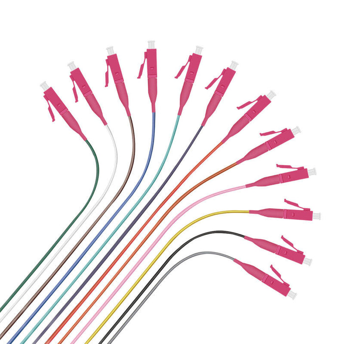 Helos Lwl Om4 Faserpigtail 12 X Lc Easy Strip 2,0m