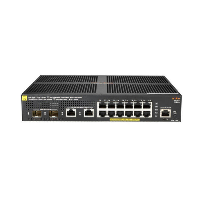 Hewlett Packard Enterprise Aruba 2930f 12g Poe+, Conmutador 139w Poe+ Económico Jl693a