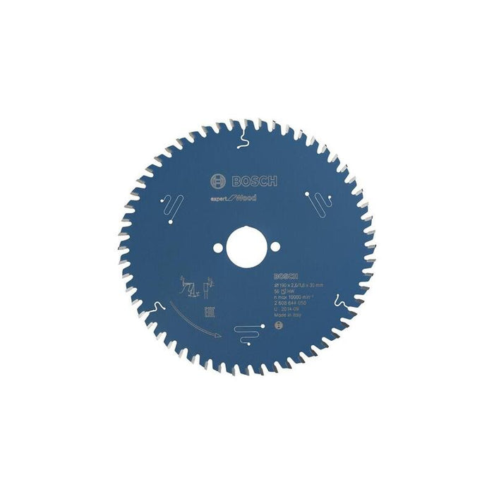 Hoja De Sierra Circular Bosch Professional Expert Para Madera, Ø 190 Mm, Diámetro 56z 30 Mm, Para Sierras Circulares Portátiles 2608644050
