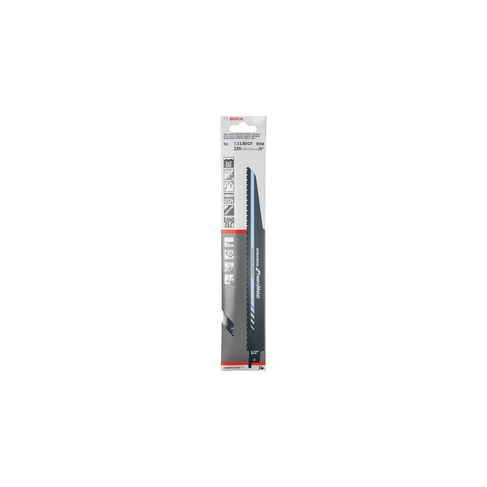 Hoja De Sierra De Sable Bosch Professional S 1130 Cf Endurance Para Metal, 5 Piezas, Longitud 225 Mm 2608657528